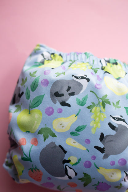 Cloth diaper - Badgers in the orchard