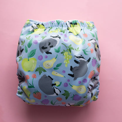 Cloth diaper - Badgers in the orchard