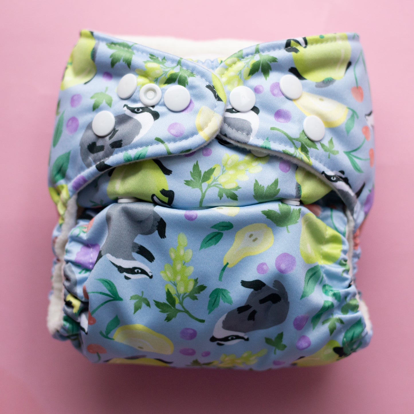 Cloth diaper - Badgers in the orchard