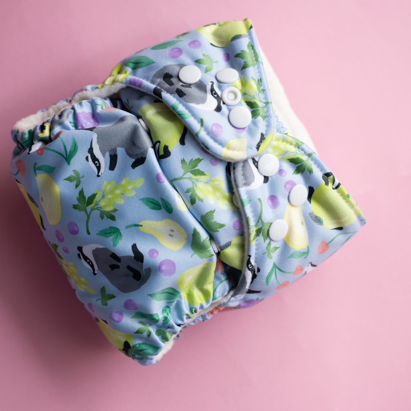 Cloth diaper - Badgers in the orchard